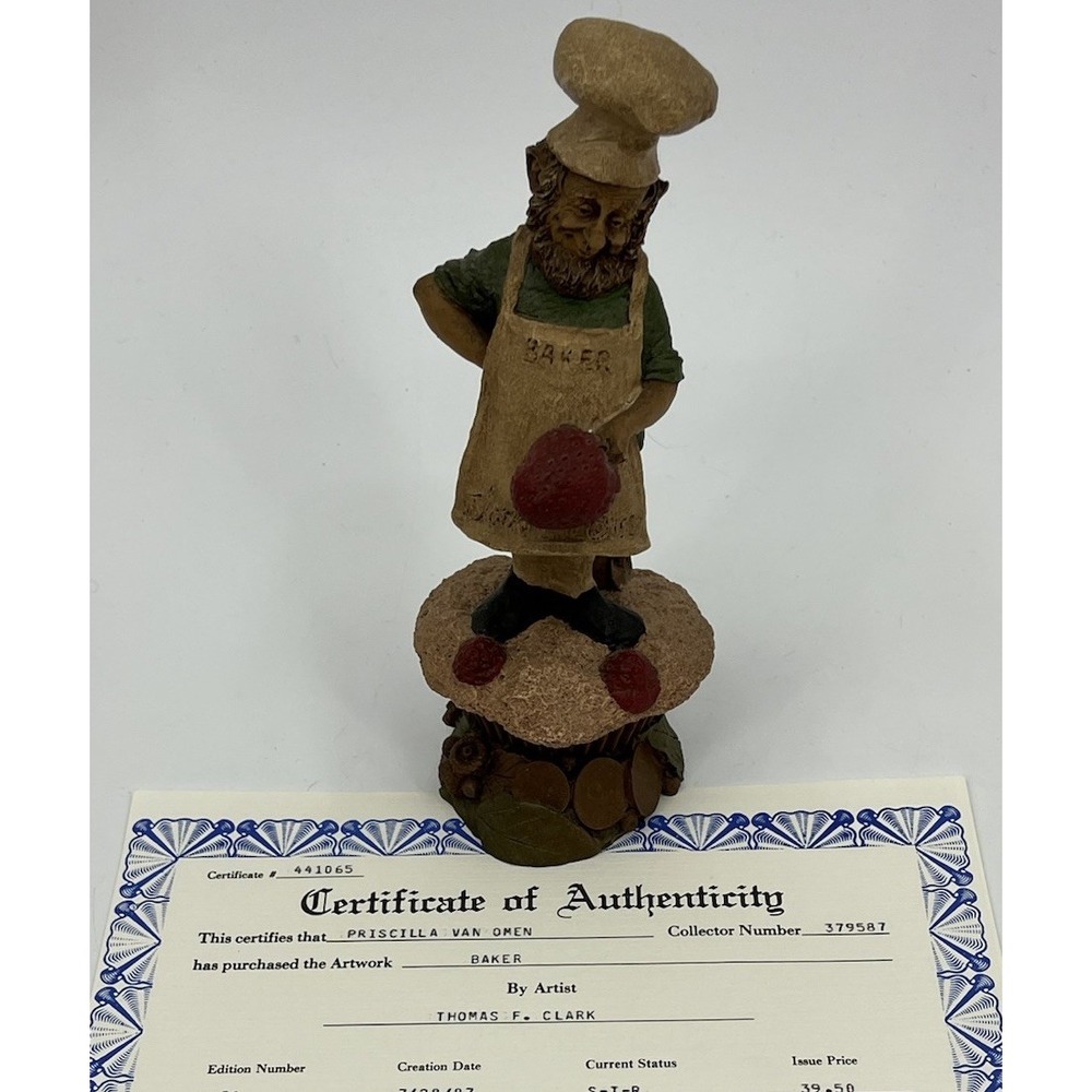 Tom Clark Baker Gnome Edition 96 with COA 1987 Blue Ribbon Pie